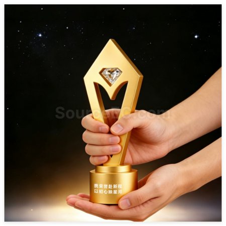 Customization Creative Diamond Metal Trophy Promotional Products