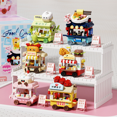 Customization Street View Building Blocks of Street Food Carts Promotional Products