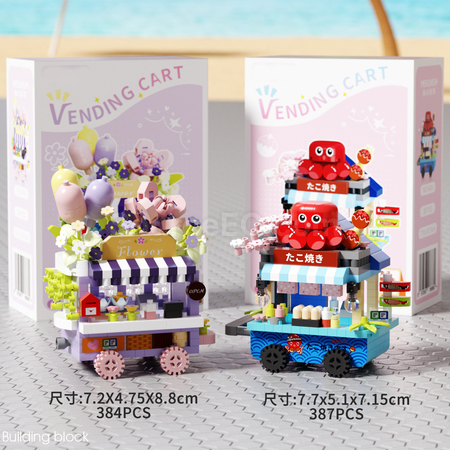 Customization Street View Building Blocks of Street Food Carts Promotional Products