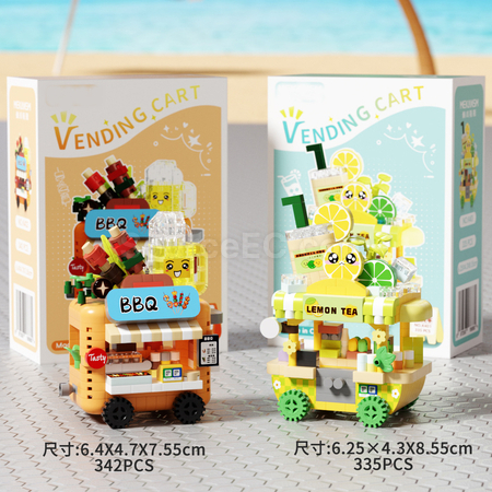 Customization Street View Building Blocks of Street Food Carts Promotional Products