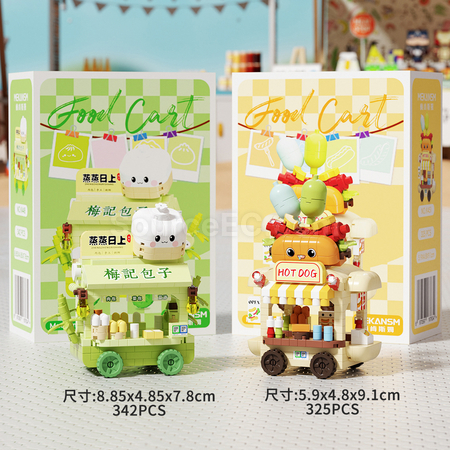 Customization Street View Building Blocks of Street Food Carts Promotional Products