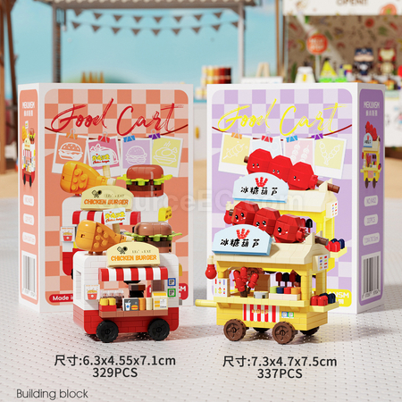 Customization Street View Building Blocks of Street Food Carts Promotional Products