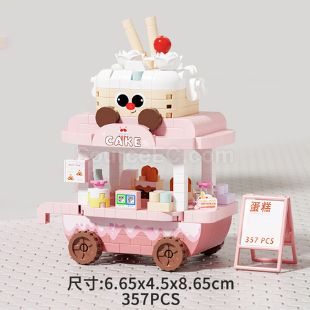 Customization Street View Building Blocks of Street Food Carts Promotional Products
