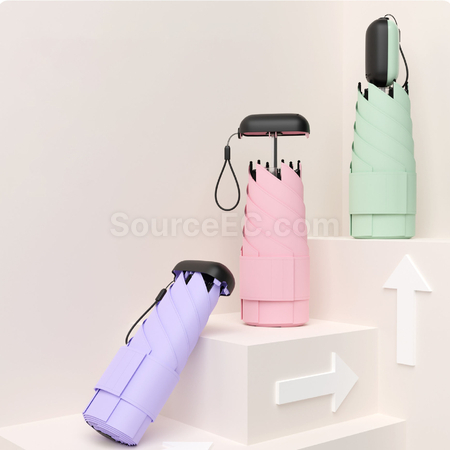 Customization Retractable Handle Mini Sun Umbrella Promotional Products