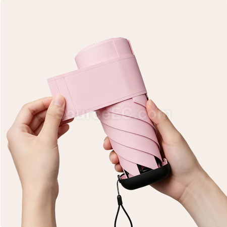 Customization Retractable Handle Mini Sun Umbrella Promotional Products