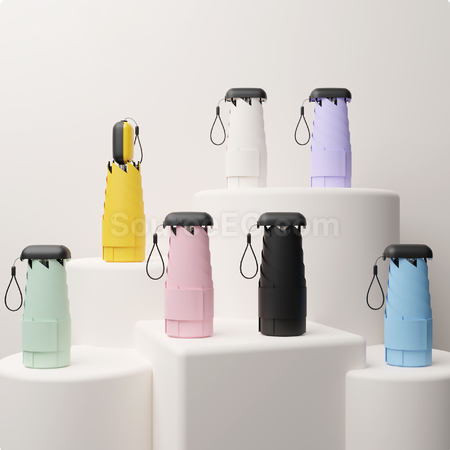 Customization Retractable Handle Mini Sun Umbrella Promotional Products