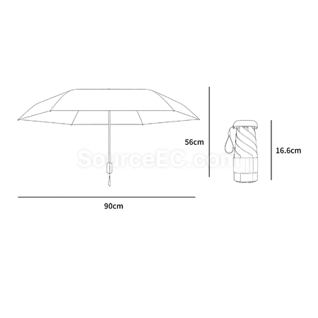 Customization Retractable Handle Mini Sun Umbrella Promotional Products