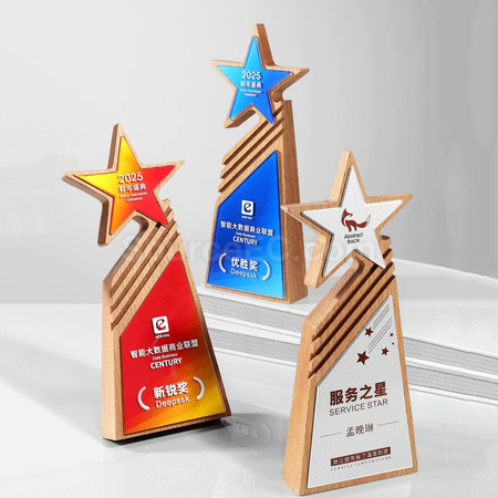 Customization Solid Wood Crystal Award Promotional Products