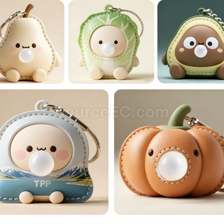Customization Customizable bubble squeeze toy made of leather Promotional Products