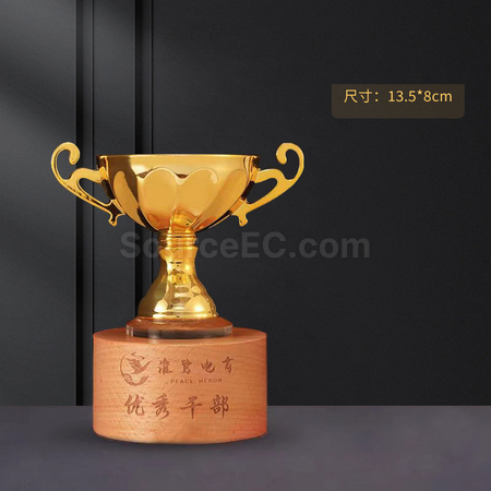Customization Wooden Metal Trophy Promotional Products
