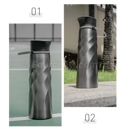 Customization Uncle Earth Ocean Recycling Stainless Steel Large Capacity Portable Handheld Whirlpool Cold Water Jug Promotional Products