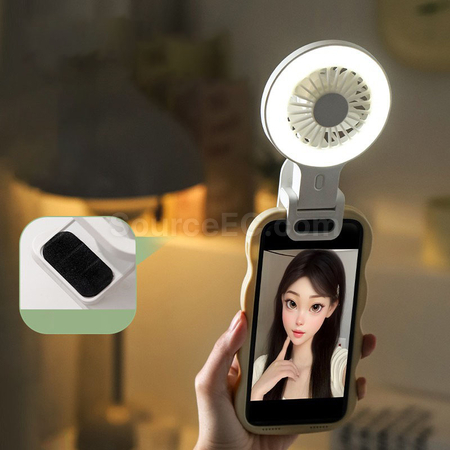 Customization Mini fan fill light with clip Promotional Products