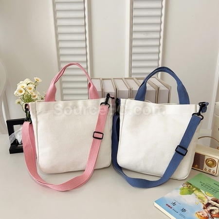 Canvas Crossbody Tote Bag