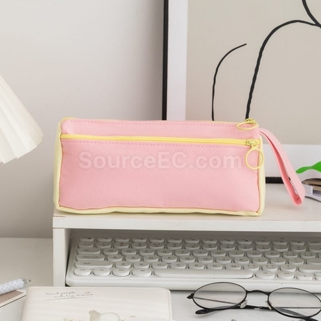 Customization Color Block Student Pencil Case Promotional Products