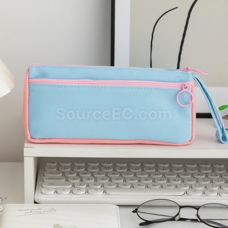 Customization Color Block Student Pencil Case Promotional Products