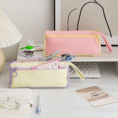 Customization Color Block Student Pencil Case Promotional Products