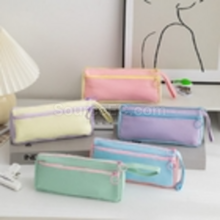 Customization Color Block Student Pencil Case Promotional Products