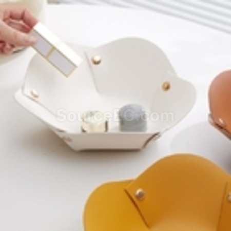 Customization Flower Shape PU Leather Tray Promotional Products