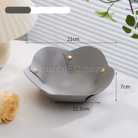 Customization Flower Shape PU Leather Tray Promotional Products