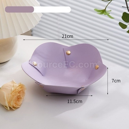 Customization Flower Shape PU Leather Tray Promotional Products