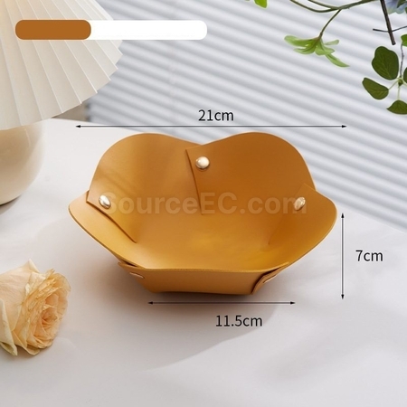 Customization Flower Shape PU Leather Tray Promotional Products