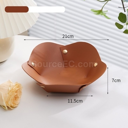 Customization Flower Shape PU Leather Tray Promotional Products