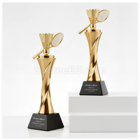 Customization Badminton Resin Trophy Promotional Products