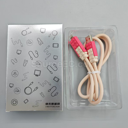 Customization 4-in-1 Building Block Charging Cable Promotional Products
