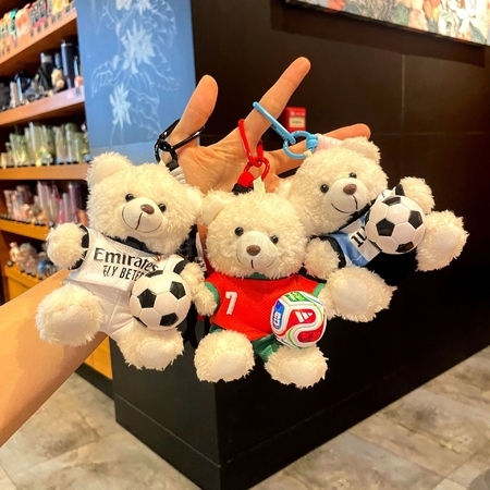 Customization Football Bear Pendant Keychain Promotional Products