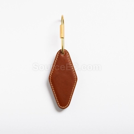Customization Double-Sided Diamond PU Leather Keychain Promotional Products