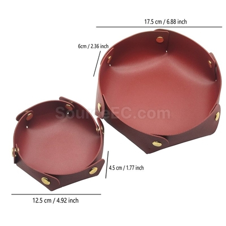 Customization Round PU Leather Storage Box Promotional Products