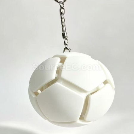 Customization Football Stress Relief Ball-shaped Button Keychain Promotional Products
