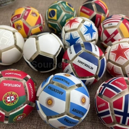 Customization Football Stress Relief Ball-shaped Button Keychain Promotional Products