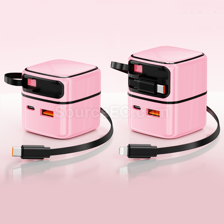 Customization 35W Gallium Nitride Pull-out Charger Promotional Products