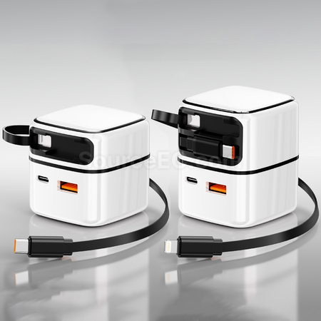 Customization 35W Gallium Nitride Pull-out Charger Promotional Products