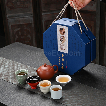 Customization Octagonal Gift Box Tea Set Promotional Products