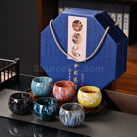 Customization Octagonal Gift Box Tea Set Promotional Products