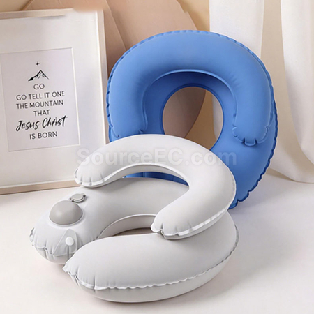 Customization Double-layer inflatable U-shaped pillow Promotional Products