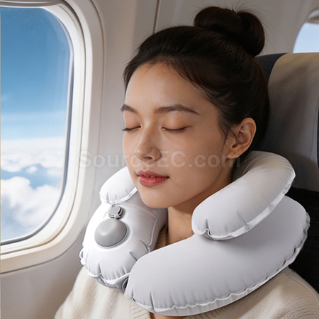 Customization Double-layer inflatable U-shaped pillow Promotional Products