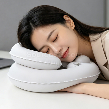 Customization Double-layer inflatable U-shaped pillow Promotional Products