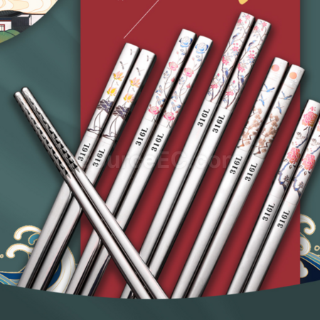 Customization Chinese-style 316 Stainless Steel Chopsticks Promotional Products
