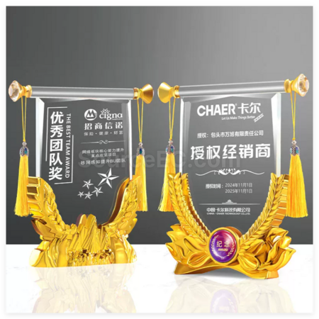 Customization Creative Crystal Banner Award Promotional Products