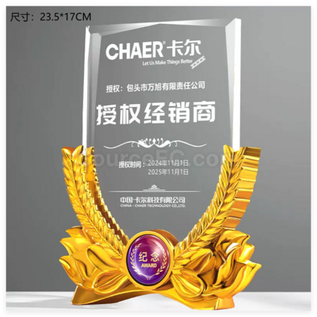 Customization Creative Crystal Banner Award Promotional Products