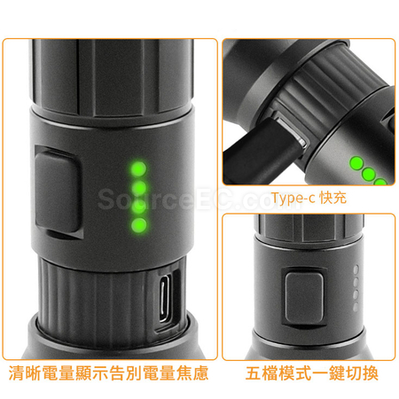 Customization High Power Zoom Flashlight Promotional Products