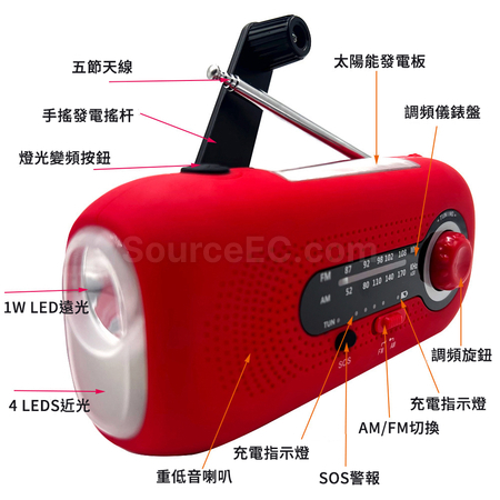 Customization SOS Disaster Prevention Emergency Flashlight Radio Promotional Products