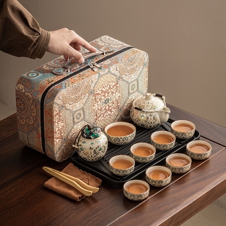 Customization Dunhuang Fengling Ceramics Travel Tea Set Promotional Products