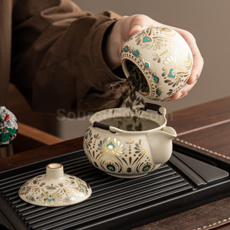 Customization Dunhuang Fengling Ceramics Travel Tea Set Promotional Products
