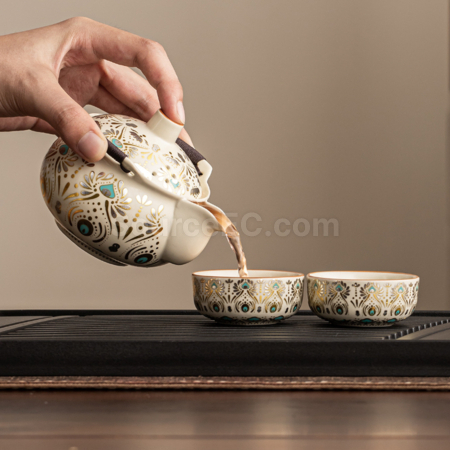 Customization Dunhuang Fengling Ceramics Travel Tea Set Promotional Products