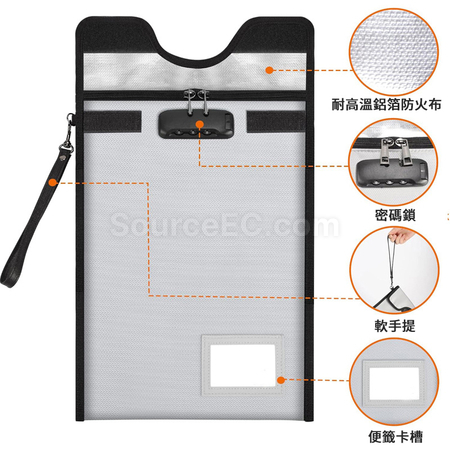 Customization Lockable Fireproof & Waterproof Document Bag Promotional Products