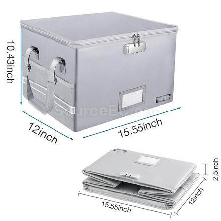 Customization Lockable Fireproof & Waterproof Document Box Promotional Products